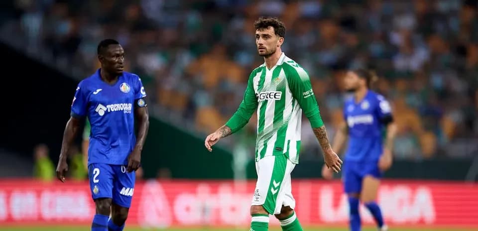 Jugadores de Real Betis y Getafe en el partido