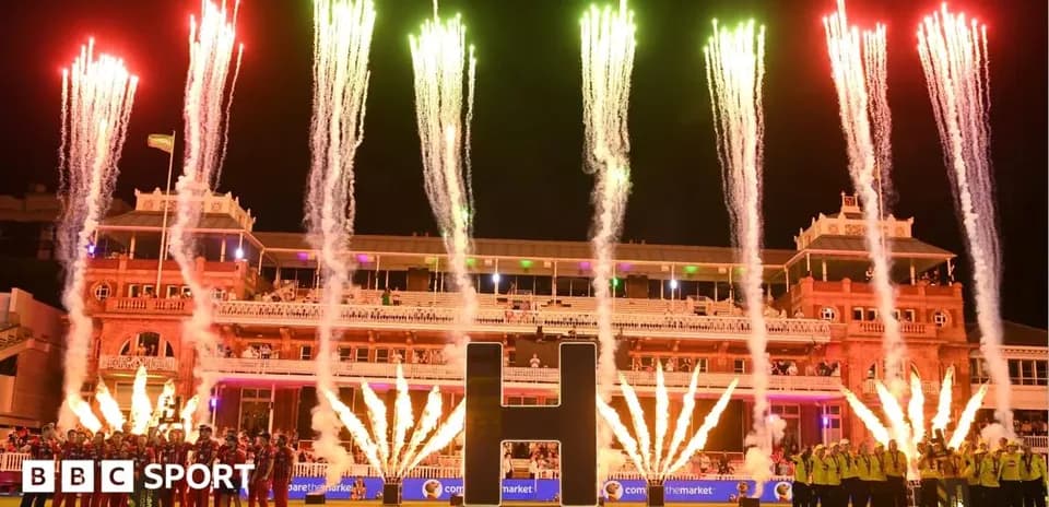 Celebración con fuegos artificiales en la final de The Hundred