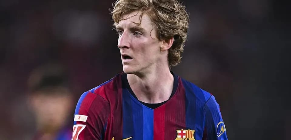 Jugador del FC Barcelona en el campo de juego