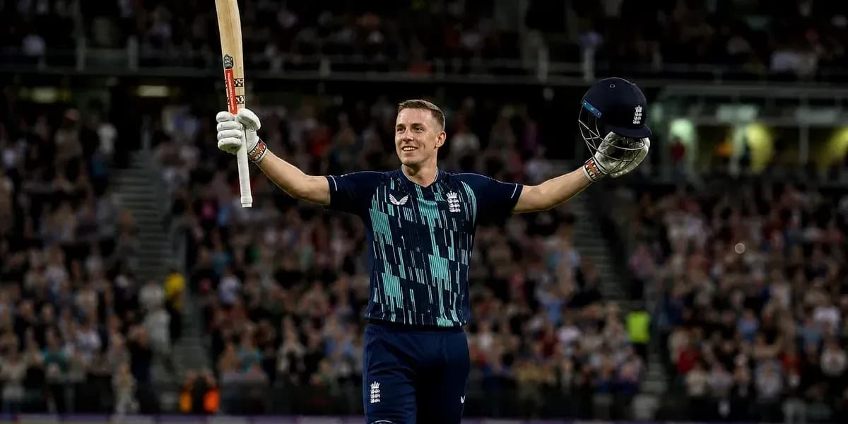 Jugador de cricket de Inglaterra celebrando un logro