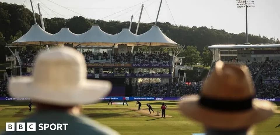 Espectadores observando un partido de cricket al aire libre