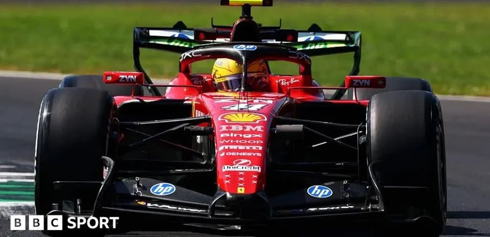 Coche de Fórmula 1 de Ferrari en la pista