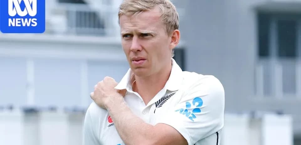 Jugador de cricket de Nueva Zelanda en entrenamiento