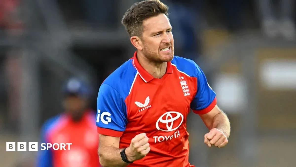 Jugador de cricket de Inglaterra celebrando una victoria