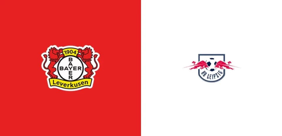 Logos de Bayer Leverkusen y RB Leipzig