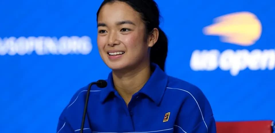 Jugadora en rueda de prensa durante el US Open