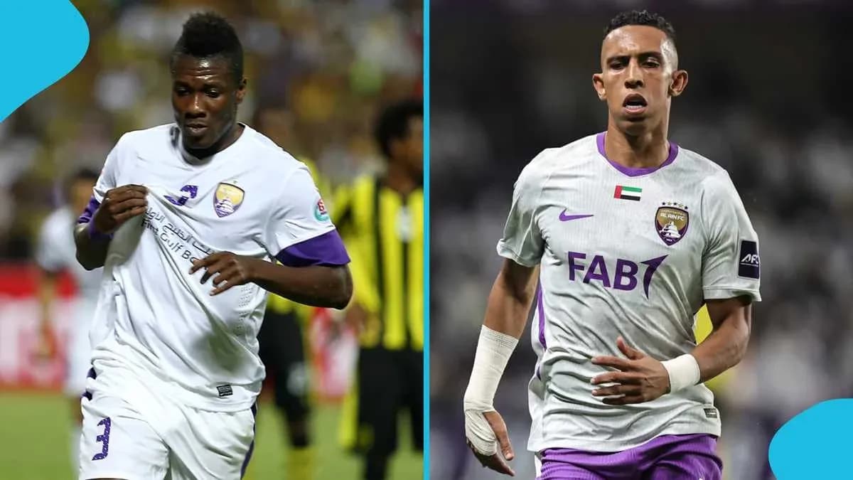 Dos jugadores de Al Ain FC corriendo en el campo