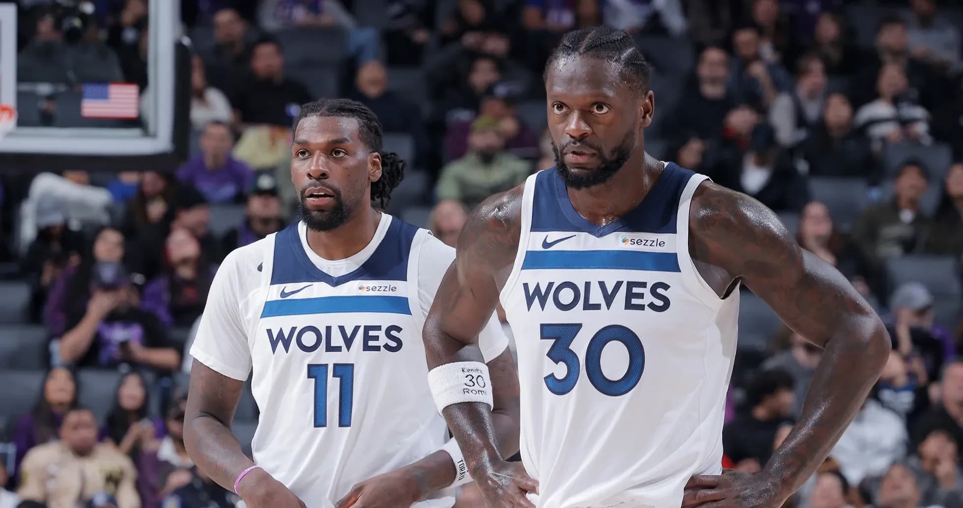 Jugadores de los Timberwolves en la cancha