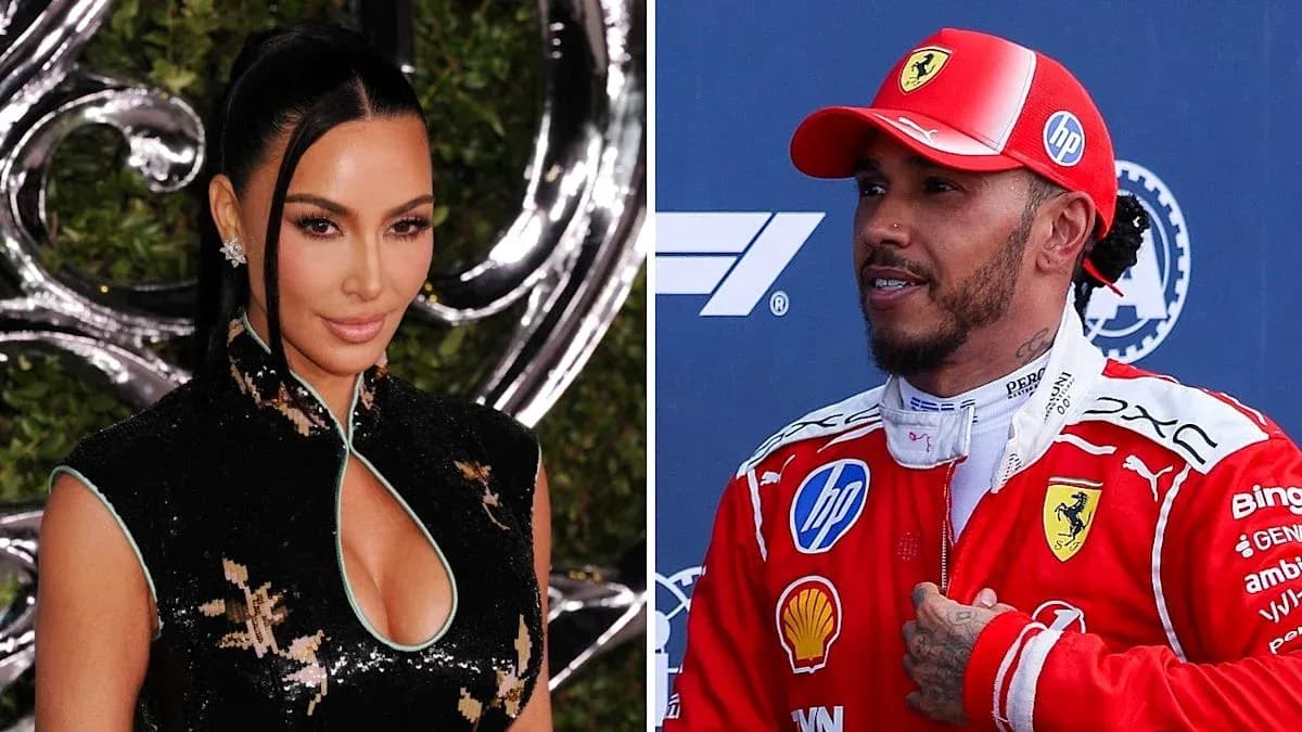 Kim Kardashian y Lewis Hamilton en eventos separados