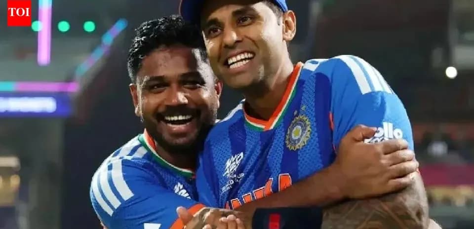 Jugadores de cricket celebrando juntos en el campo