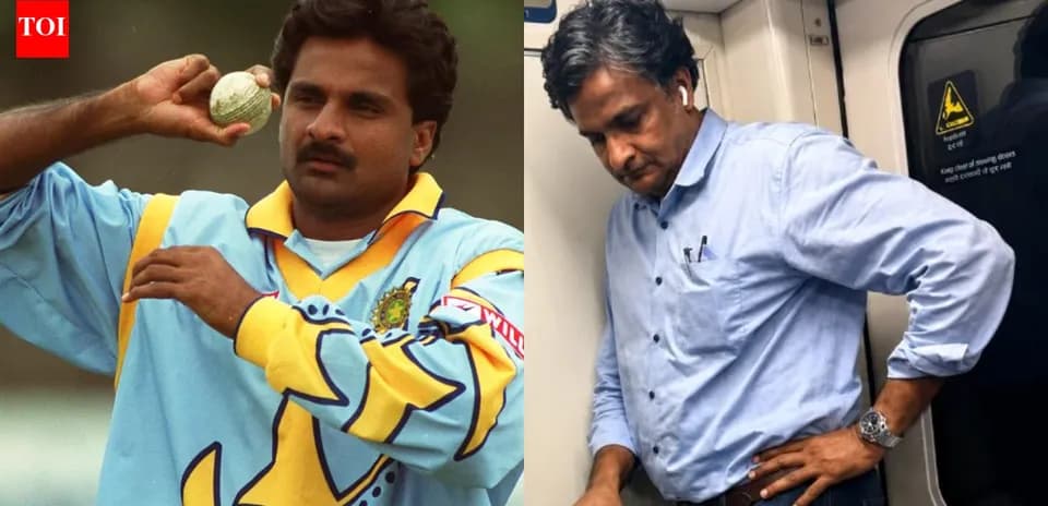 Jugador de cricket lanzando la pelota y hombre en tren