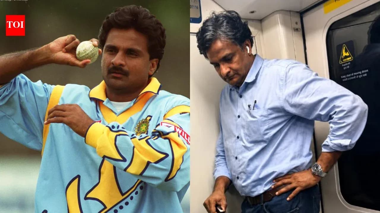 Jugador de cricket lanzando la pelota y hombre en tren