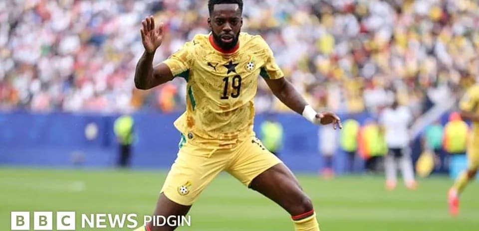 Jugador de Ghana en acción durante el partido