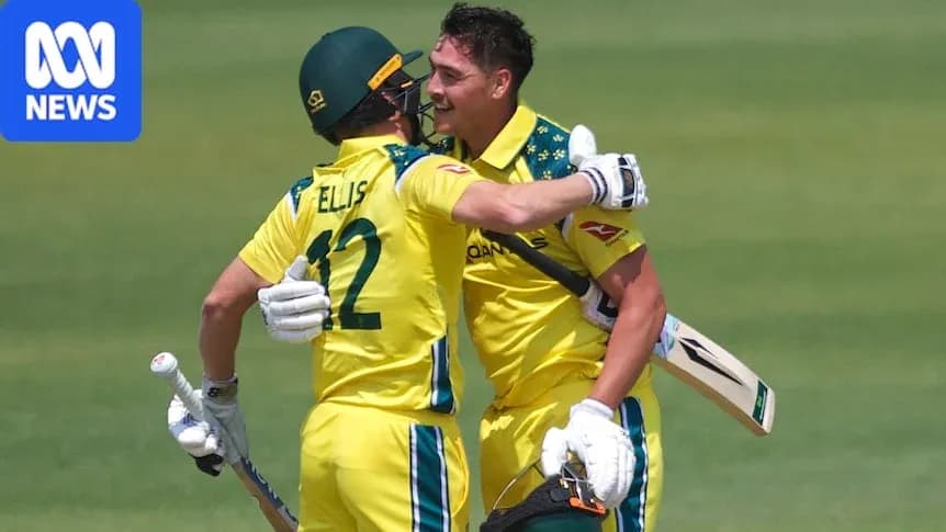 Jugadores australianos celebrando tras una anotación