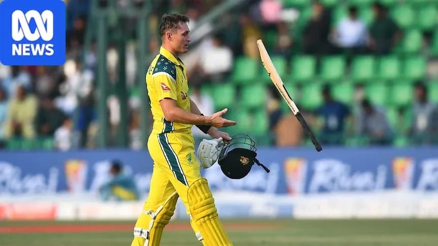 Jugador australiano de cricket lanzando su bate