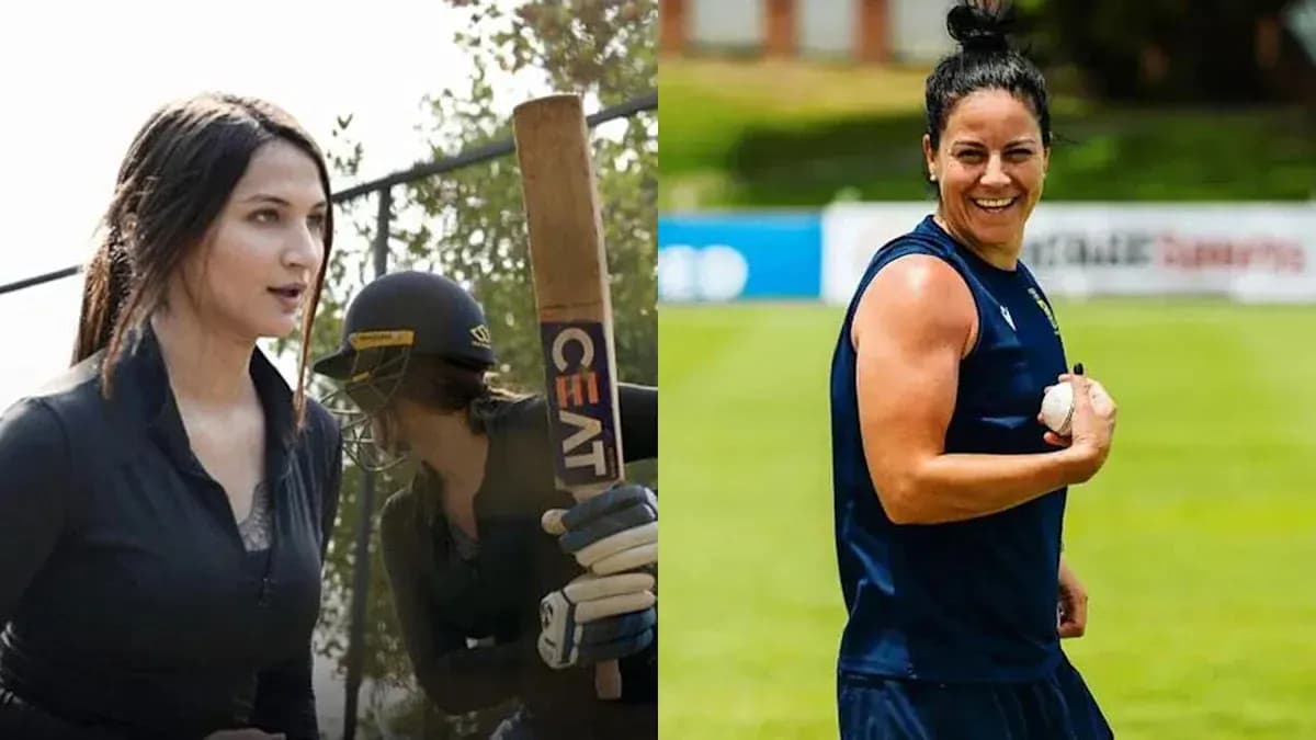Jugadoras de cricket en entrenamiento y sonrientes