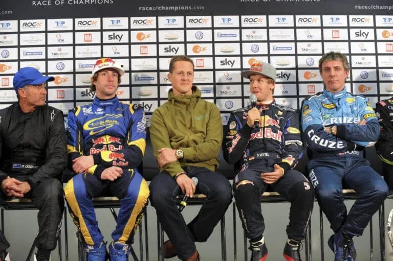 Pilotos en conferencia de prensa en Race of Champions