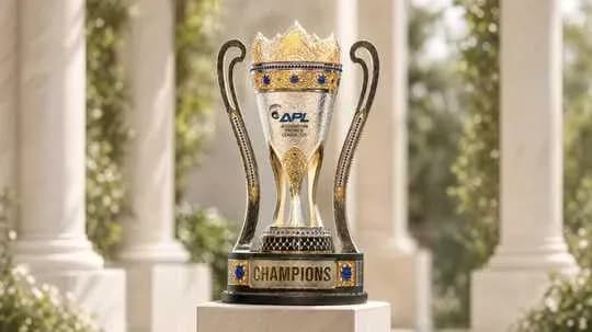 Trofeo de campeones de la APL en pedestal