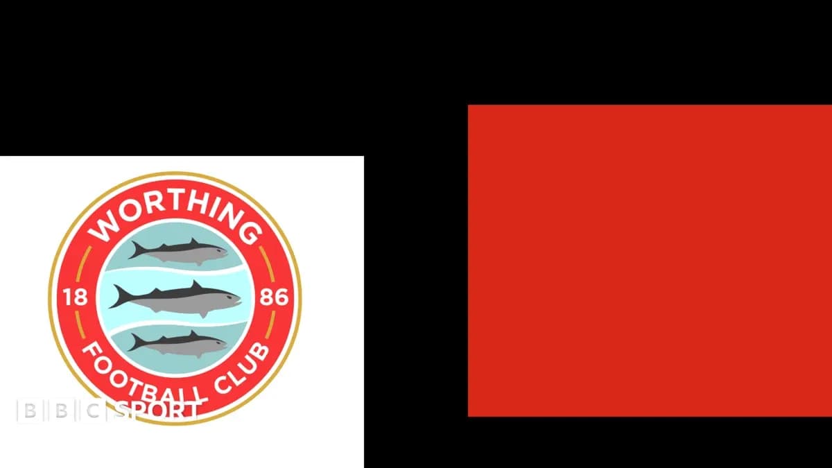 Logo del Worthing Football Club con fondo rojo