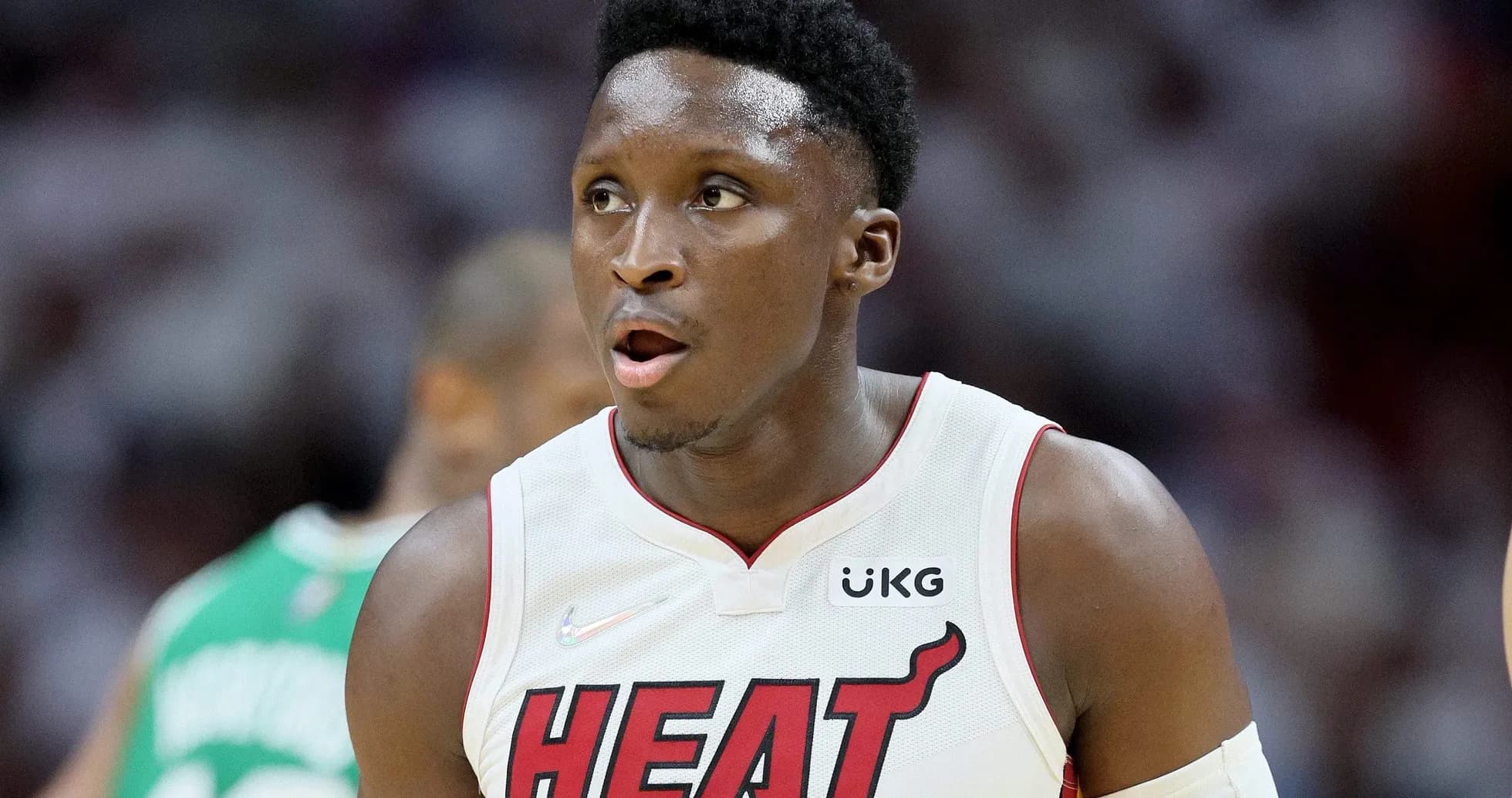 Jugador de Miami Heat en acción durante el partido