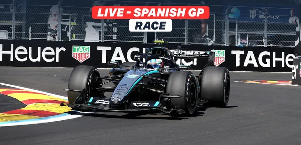 Coche de Fórmula 1 compitiendo en el Gran Premio de España