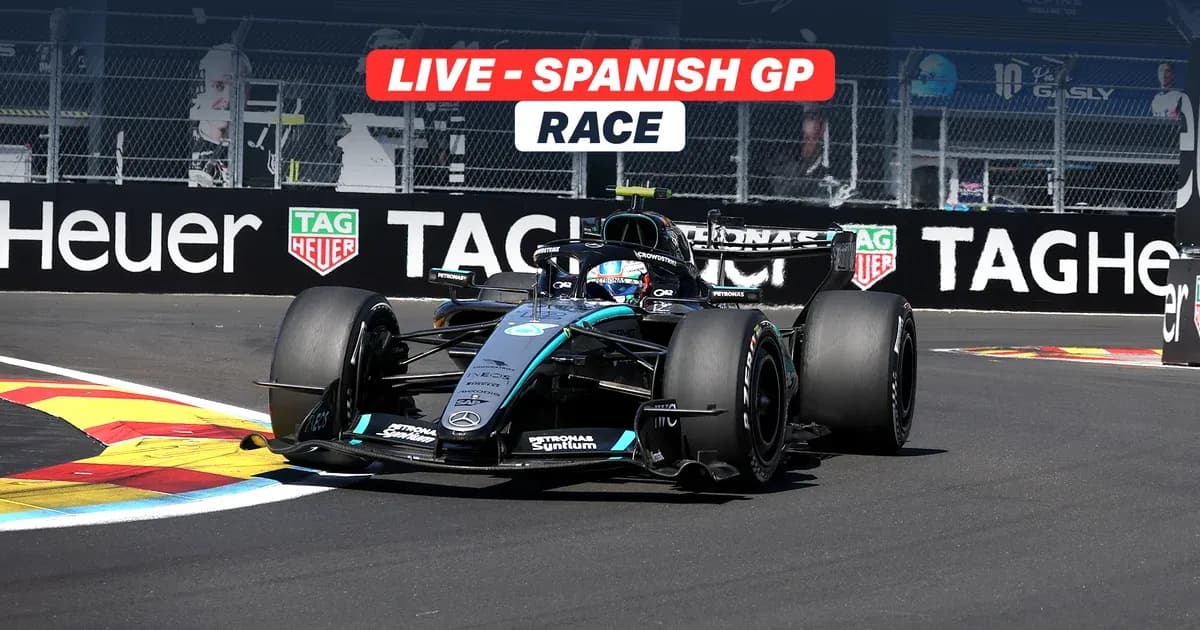 Coche de Fórmula 1 compitiendo en el Gran Premio de España