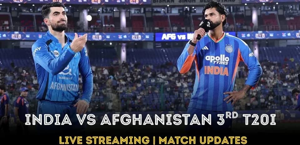 Jugadores de India y Afganistán en el 3er T20I