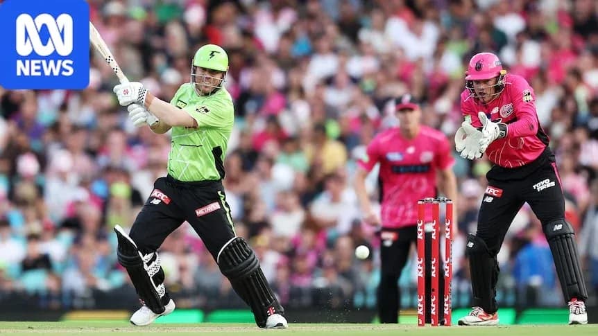 Jugador bateando durante un partido de cricket