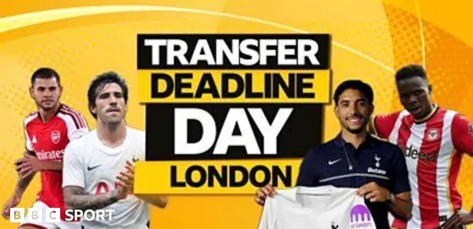 Jugadores de fútbol en el Día de Transferencias en Londres