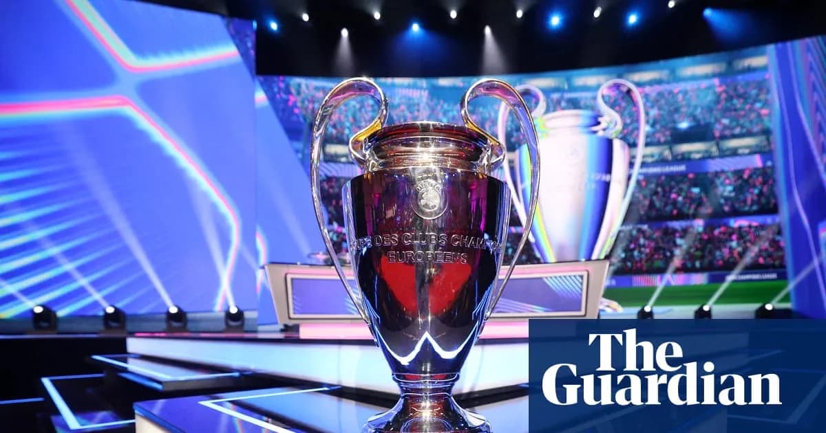 Trofeo de la UEFA Champions League en el escenario