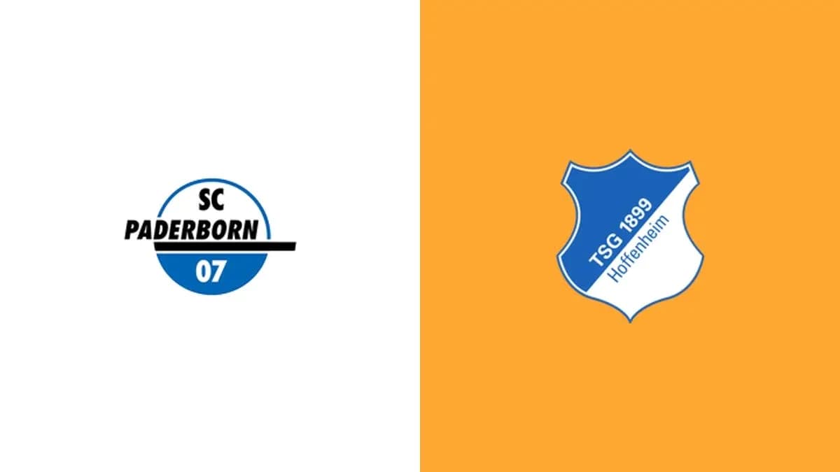 Logos de SC Paderborn y TSG Hoffenheim