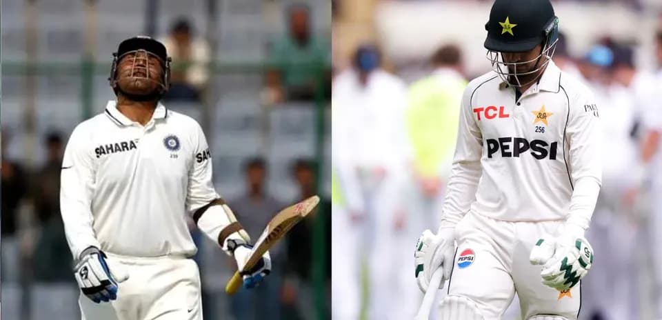 Jugadores de cricket de India y Pakistán caminando fuera del campo