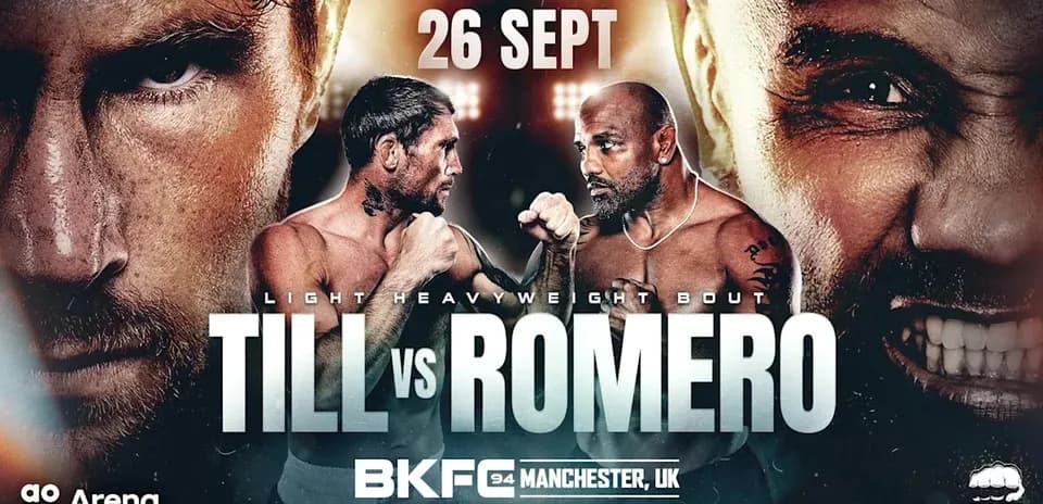 Cartel de pelea entre Till y Romero en BKFC 94