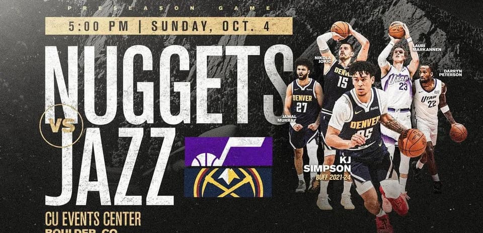 Partido de pretemporada entre Nuggets y Jazz