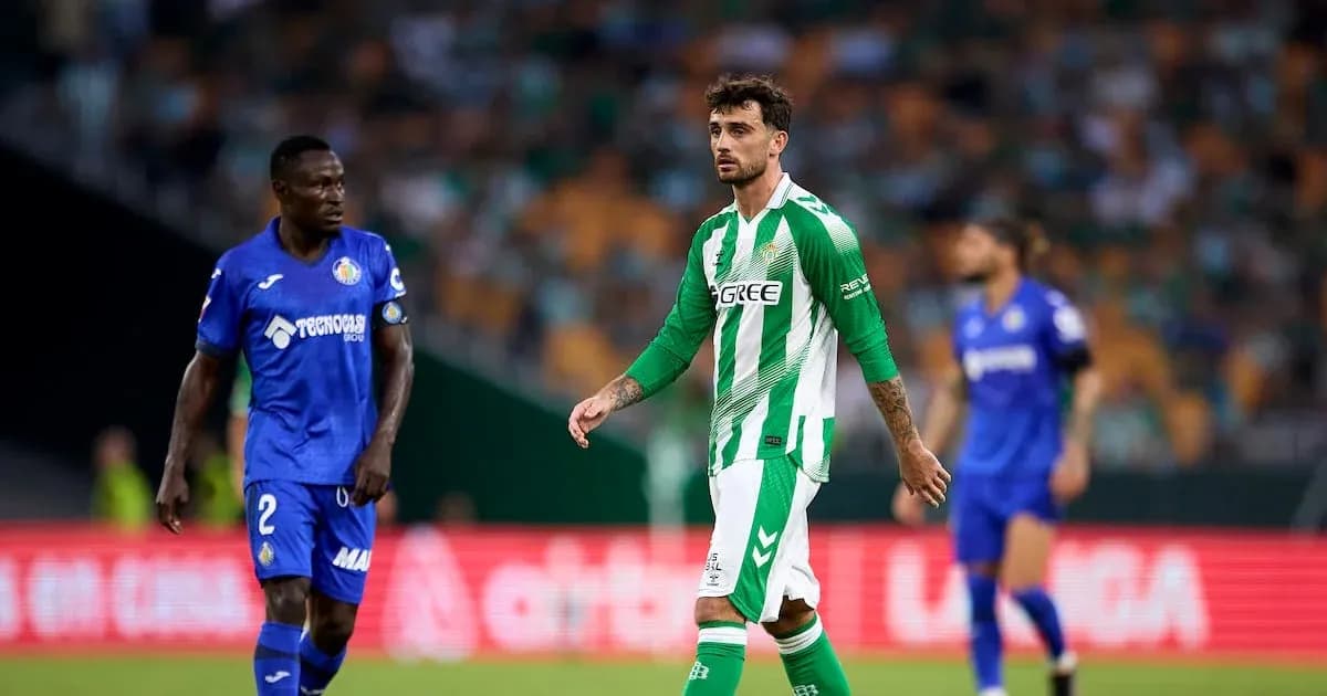 Jugadores de Real Betis y Getafe en el partido Jugadores de Real Betis y Getafe en el partido