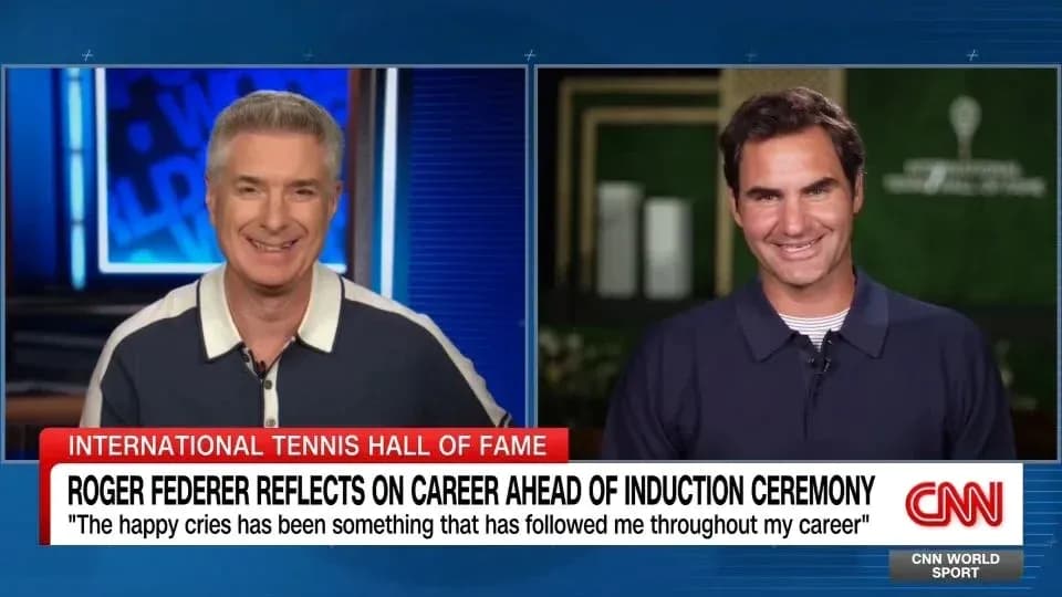 Entrevista con Roger Federer en CNN sobre su carrera Entrevista con Roger Federer en CNN sobre su carrera