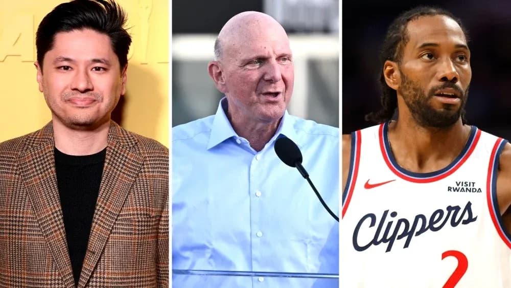 Tres personas, incluyendo a un jugador de baloncesto Tres personas, incluyendo a un jugador de baloncesto