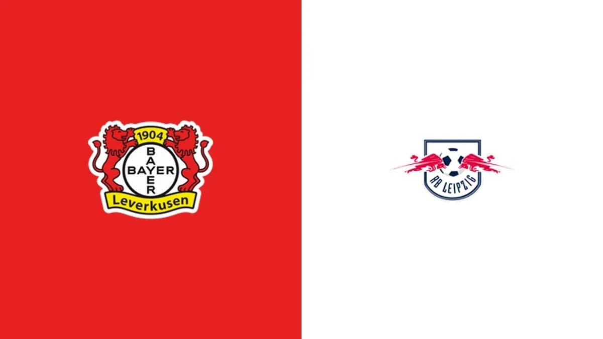 Logos de Bayer Leverkusen y RB Leipzig Logos de Bayer Leverkusen y RB Leipzig