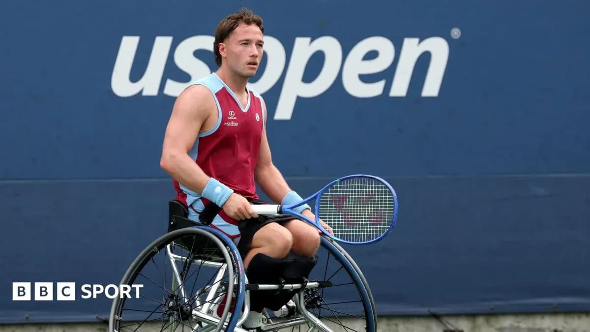 Jugador en silla de ruedas en US Open Jugador en silla de ruedas en US Open