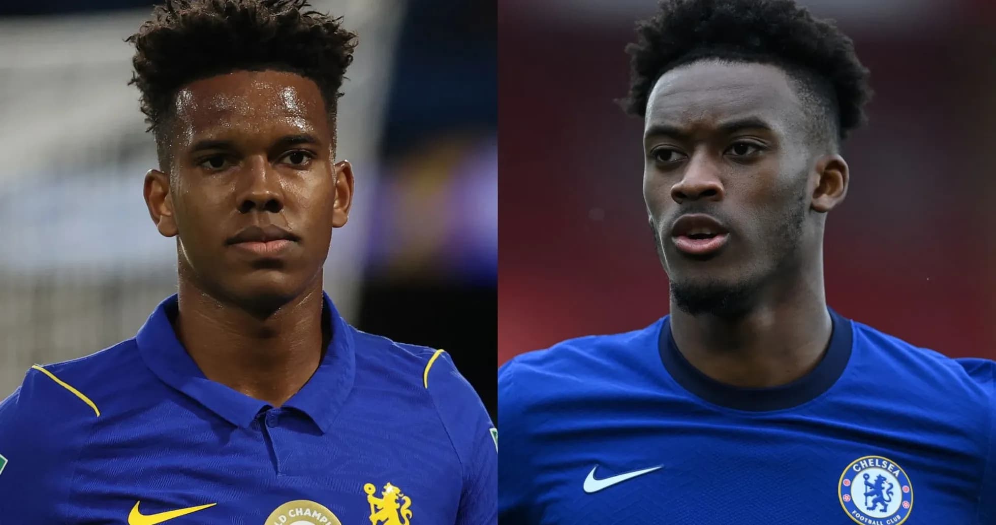 Dos jugadores de Chelsea en camisetas azules Dos jugadores de Chelsea en camisetas azules