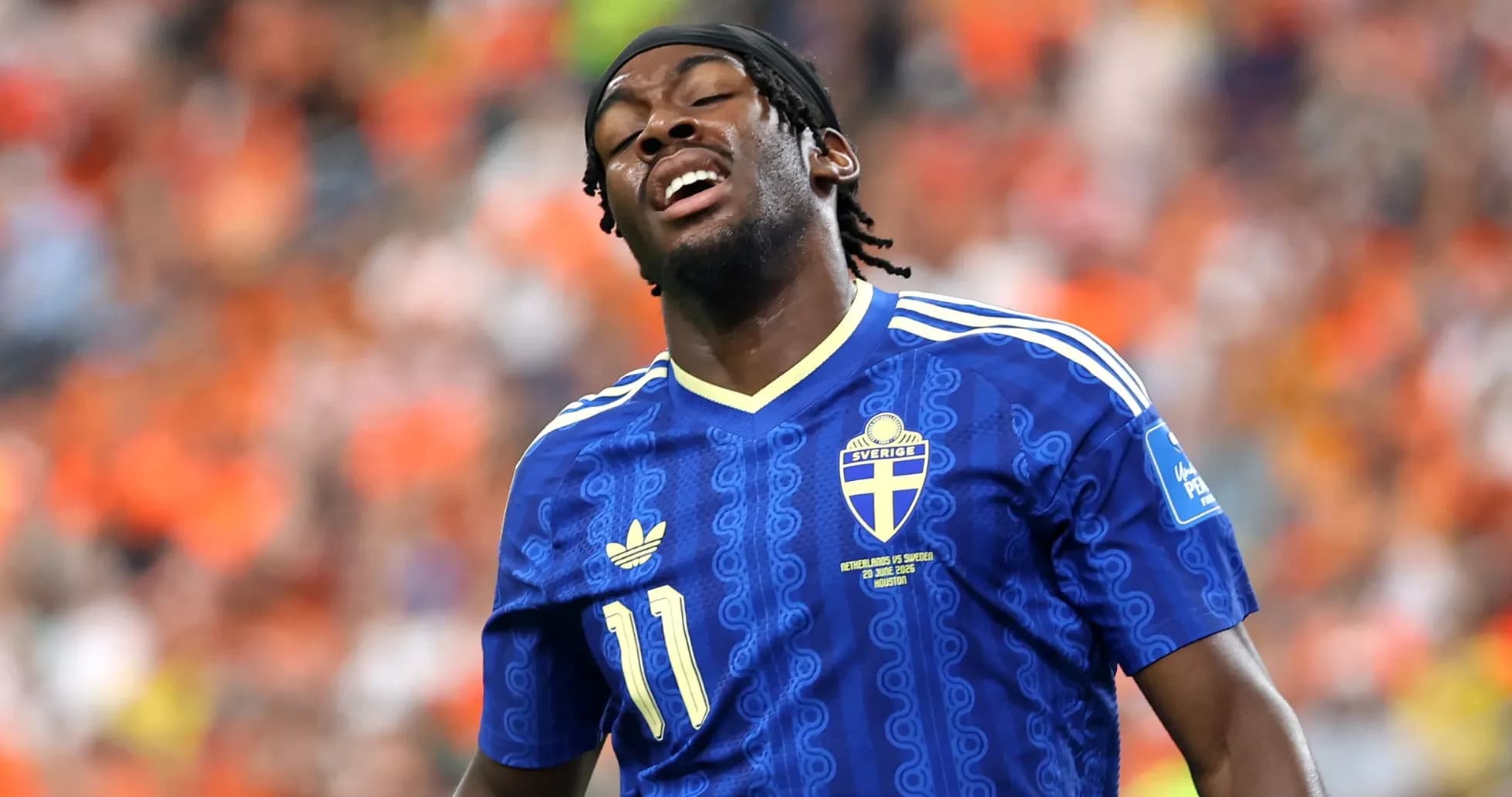 Jugador de Suecia en partido contra Países Bajos Jugador de Suecia en partido contra Países Bajos